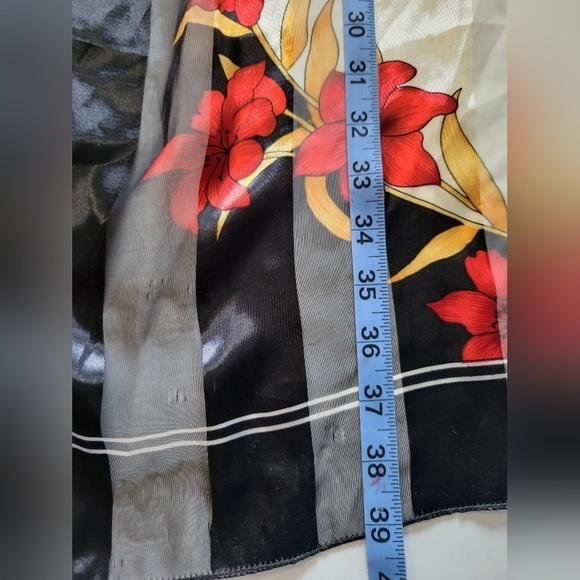 Floral Print Striped Scarf - Picture 7 of 10